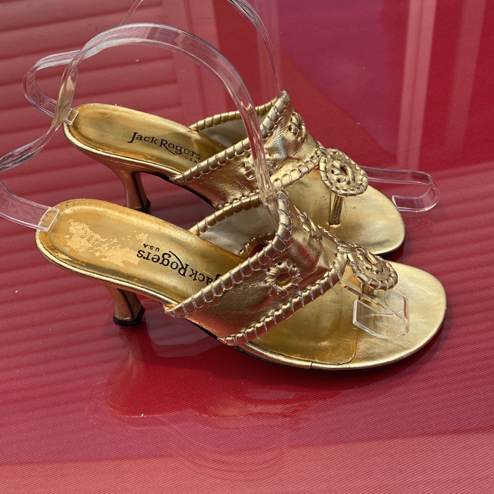 Jack Rodger beautiful gold sandals size 6 - Picture 4 of 8